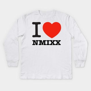 I love Nmix heart nswer text | Morcaworks Kids Long Sleeve T-Shirt